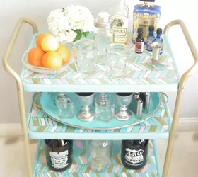 diy bar cart, painted furniture, repurposing upcycling