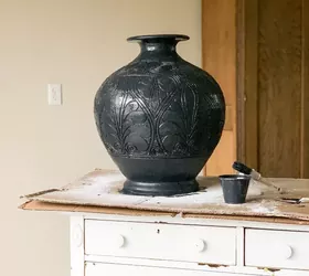 easy clay pot makeover