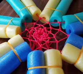 pool noodle flower float